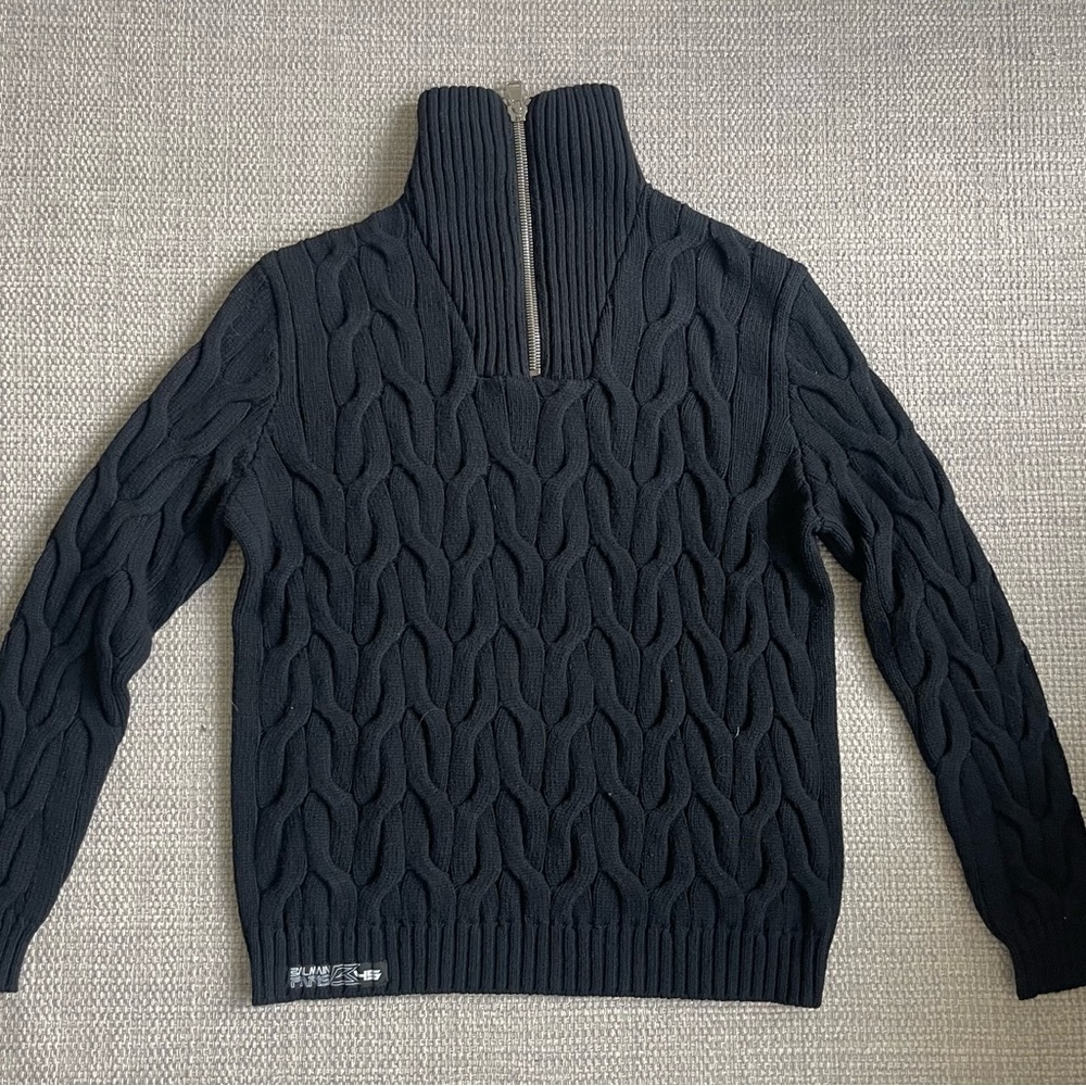 Balmain pullover zip up sweater